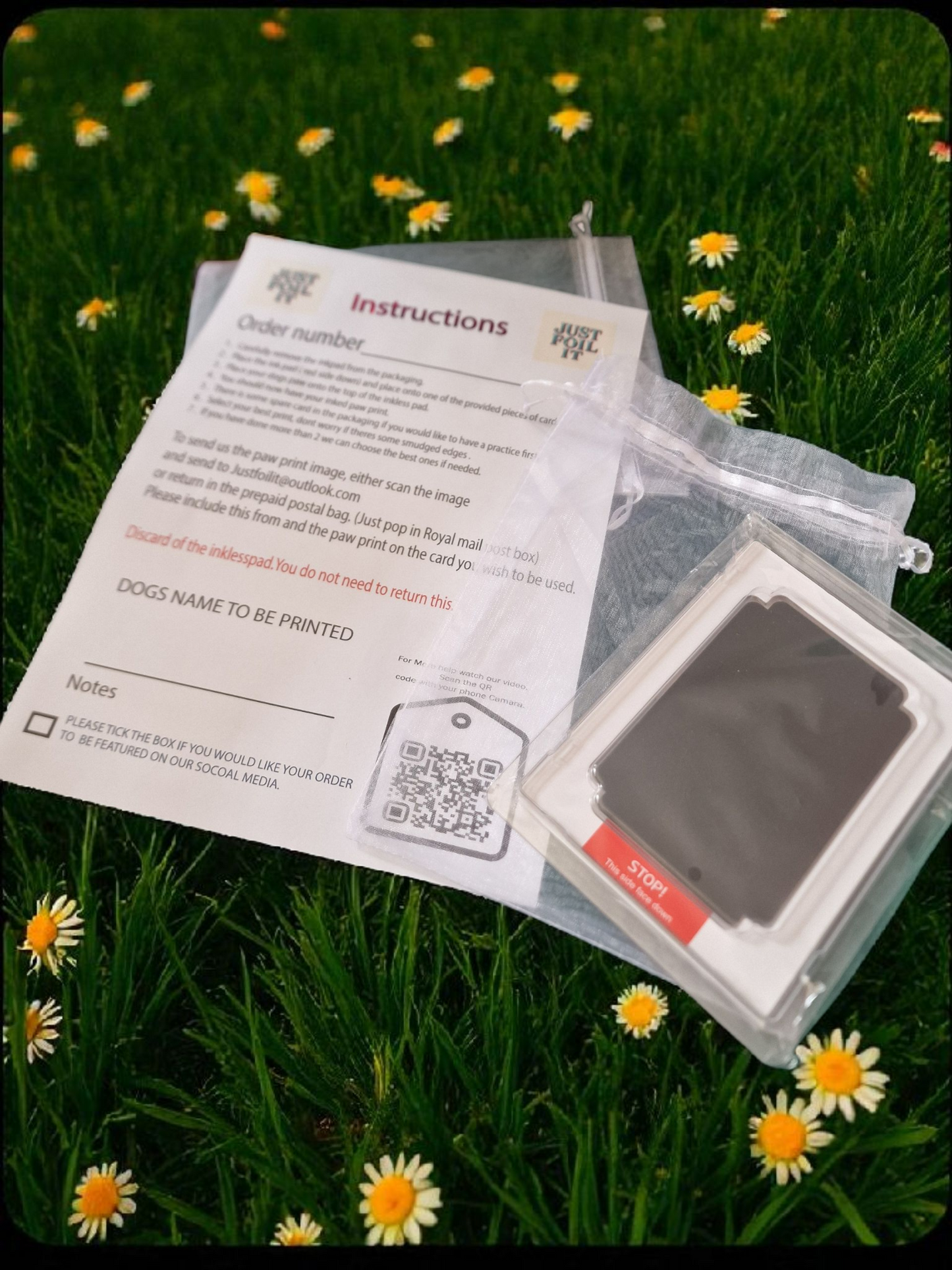 Paw print kit. 7x5 inches