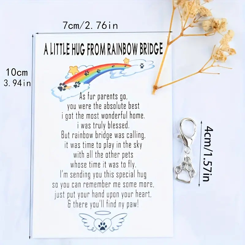 Rainbow bridge gift card with charm