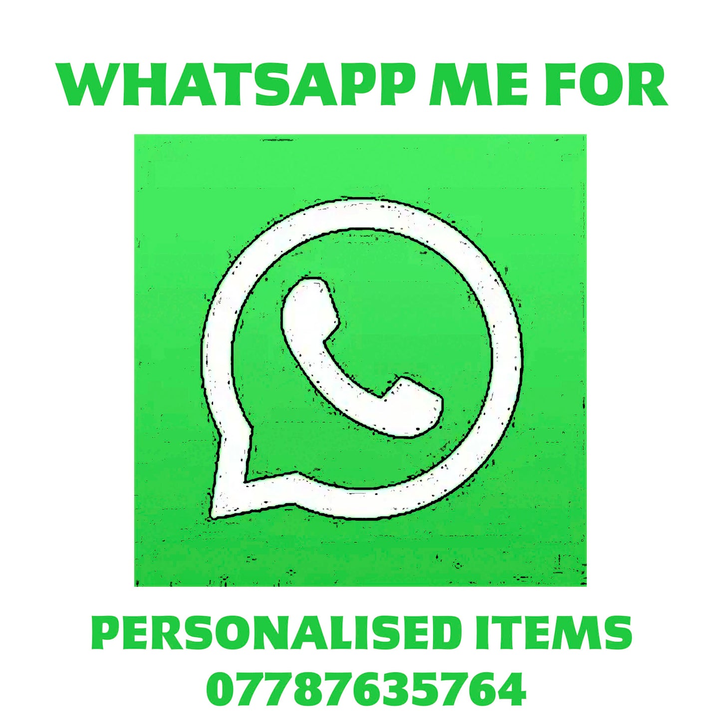 Foiled personalised picture A4 mounted or framed