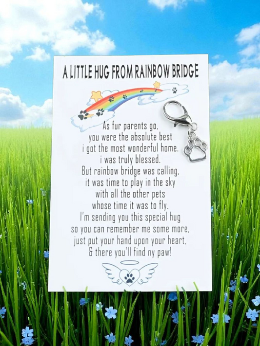 Rainbow bridge gift card with charm
